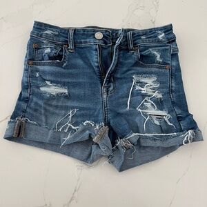American Eagle Super Stretch Denim Mid-rise Shorts (Size 4)